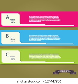 Modern Design template / can be used for infographics / numbered banners / horizontal cutout lines / graphic or website layout vector
