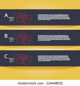 Modern Design template / can be used for infographics / numbered banners / horizontal cutout lines / graphic or website layout vector