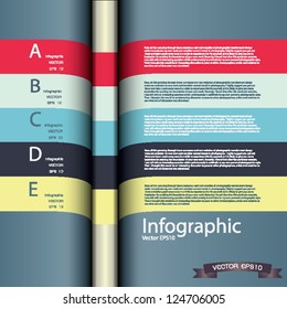 Modern Design template / can be used for infographics / numbered banners / horizontal cutout lines / graphic or website layout vector
