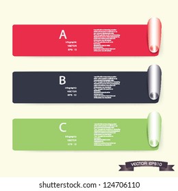 Modern Design template / can be used for infographics / numbered banners / horizontal cutout lines / graphic or website layout vector