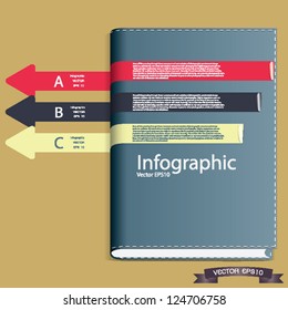 Modern  Design template / can be used for infographics / numbered banners / horizontal cutout lines / graphic or website layout vector