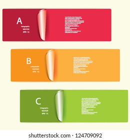Modern Design template / can be used for infographics / numbered banners / horizontal cutout lines / graphic or website layout vector