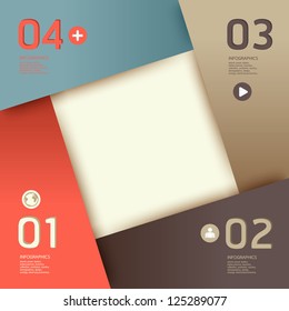 Modern Design template / can be used for infographics / numbered banners / horizontal cutout lines / graphic or website layout vector