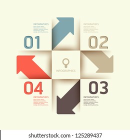 Modern Design template / can be used for infographics / numbered banners / horizontal cutout lines / graphic or website layout vector