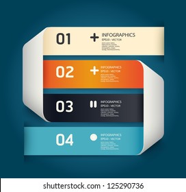 Modern Design template / can be used for infographics / numbered banners / horizontal cutout lines / graphic or website layout vector
