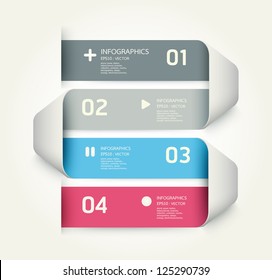 Modern Design template / can be used for infographics / numbered banners / horizontal cutout lines / graphic or website layout vector