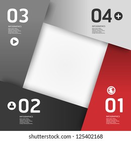Modern Design template / can be used for infographics / numbered banners / horizontal cutout lines / graphic or website layout vector