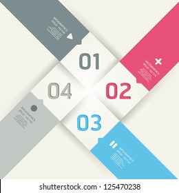 Modern Design template / can be used for infographics / numbered banners / horizontal cutout lines / graphic or website layout vector