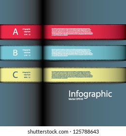 Modern Design template / can be used for infographics / numbered banners / horizontal cutout lines / graphic or website layout vector in EPS 10 format.