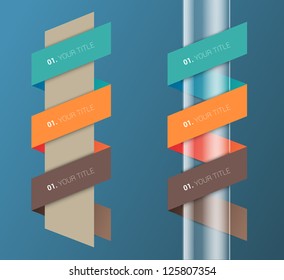 Modern Design template / can be used for infographics / numbered banners / horizontal cutout lines / graphic or website layout vector/Vertical