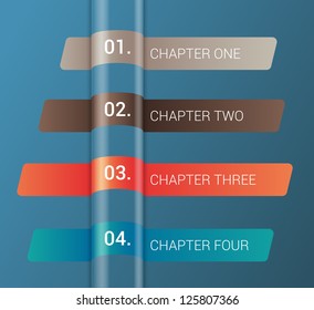 Modern Design template / can be used for infographics / numbered banners / horizontal cutout lines / graphic or website layout vector/Vertical