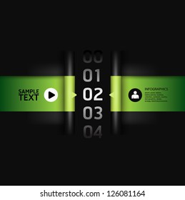 Modern Design template / can be used for infographics / numbered banners / horizontal cutout lines / graphic or website layout vector