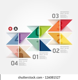 Modern Design template / can be used for infographics / numbered banners / horizontal cutout lines / graphic or website layout vector
