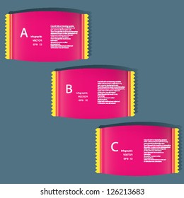 Modern Design template / can be used for infographics / numbered banners / horizontal cutout lines / graphic or website layout vector in EPS 10 format.