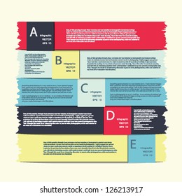 Modern Design template / can be used for infographics / numbered banners / horizontal cutout lines / graphic or website layout vector in EPS 10 format.