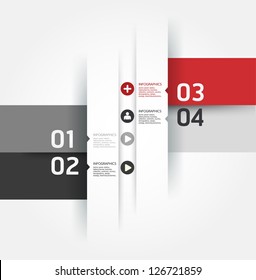 Modern Design template / can be used for infographics / numbered banners / horizontal cutout lines / graphic or website layout vector