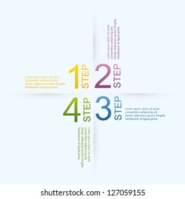 Modern Design template. Can be used for infographics, numbered banners or website