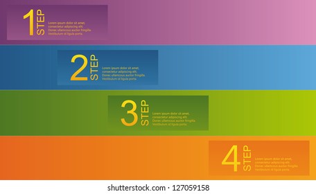 Modern Design template. Can be used for infographics, numbered banners or website