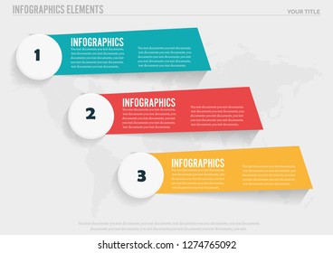 Modern Design template / can be used for infographics / numbered banners / horizontal cutout lines / graphic or website layout vector - Vector