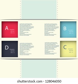 Modern Design template / can be used for infographics / numbered banners / horizontal cutout lines / graphic or website layout vector in EPS 10 format.
