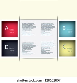 Modern Design template / can be used for infographics / numbered banners / horizontal cutout lines / graphic or website layout vector in EPS 10 format.
