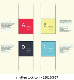 Modern Design template / can be used for infographics / numbered banners / horizontal cutout lines / graphic or website layout vector in EPS 10 format.