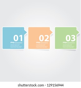 Modern Design template / can be used for infographics / numbered banners / horizontal cutout lines / graphic or website layout vector