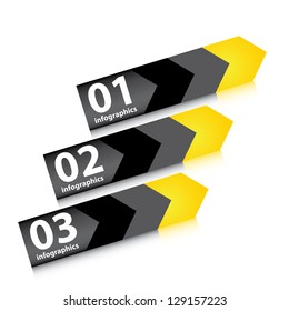 Modern Design template / can be used for infographics / numbered banners / cutout lines / graphic or website layout vector
