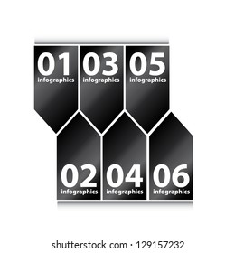 Modern Design template / can be used for infographics / numbered banners / cutout lines / graphic or website layout vector