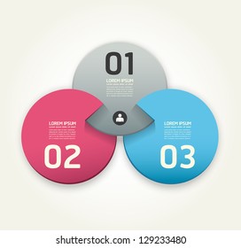 Modern Design template / can be used for infographics / numbered banners / horizontal cutout lines / graphic or website layout vector