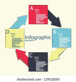 Modern Design template / can be used for infographics / numbered banners / horizontal cutout lines / graphic or website layout vector in EPS 10 format.