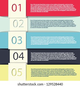 Modern Design template / can be used for infographics / numbered banners / horizontal cutout lines / graphic or website layout vector in EPS 10 format.