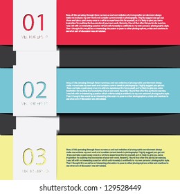 Modern Design template / can be used for infographics / numbered banners / horizontal cutout lines / graphic or website layout vector in EPS 10 format.