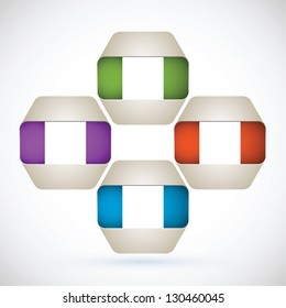 Modern Design template / can be used for infographics / banners / cutout lines / graphic or website layout vector
