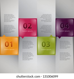 Modern Design template / can be used for infographics / numbered banners / horizontal cutout lines / graphic or website layout vector