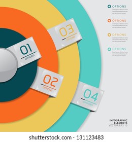 Modern Design template / can be used for infographics / numbered banners / horizontal cutout lines / graphic or website layout vector