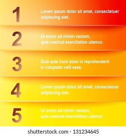 Modern Design template / can be used for infographics / numbered banners / horizontal cutout lines / graphic or website layout vector