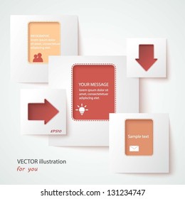 Modern Design template / can be used for infographics / numbered banners / horizontal cutout lines / graphic or website layout vector