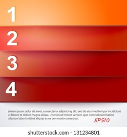 Modern Design template / can be used for infographics / numbered banners / horizontal cutout lines / graphic or website layout vector