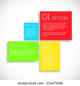 Modern Design template / can be used for infographics / numbered banners / horizontal cutout lines / graphic or website layout vector