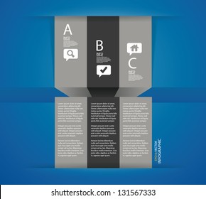 Modern design template. Can be used for infographics, numbered banners, cutout lines, graphic or website layout vector.