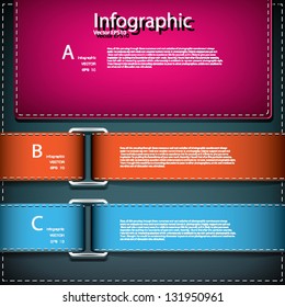 Modern Design template / can be used for infographics / numbered banners / horizontal cutout lines / graphic or website layout vector in EPS 10 format.