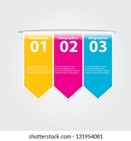 Modern Design template / can be used for infographics / numbered banners / horizontal cutout lines / graphic or website layout vector
