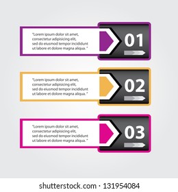 Modern Design template / can be used for infographics / numbered banners / horizontal cutout lines / graphic or website layout vector