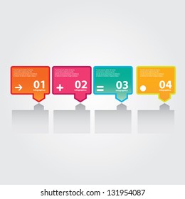 Modern Design template / can be used for infographics / numbered banners / horizontal cutout lines / graphic or website layout vector