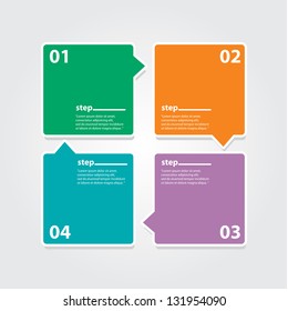 Modern Design template / can be used for infographics / numbered banners / horizontal cutout lines / graphic or website layout vector