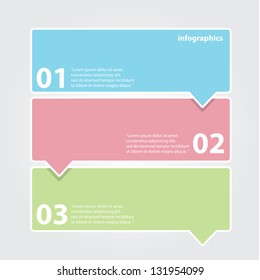 Modern Design template / can be used for infographics / numbered banners / horizontal cutout lines / graphic or website layout vector