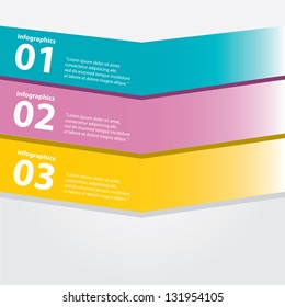 Modern Design template / can be used for infographics / numbered banners / horizontal cutout lines / graphic or website layout vector