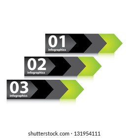 Modern Design template / can be used for infographics / numbered banners / horizontal cutout lines / graphic or website layout vector