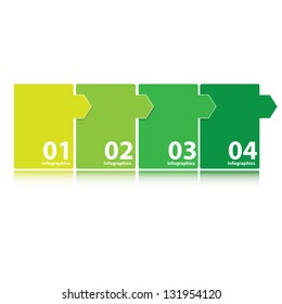 Modern Design template / can be used for infographics / numbered banners / horizontal cutout lines / graphic or website layout vector